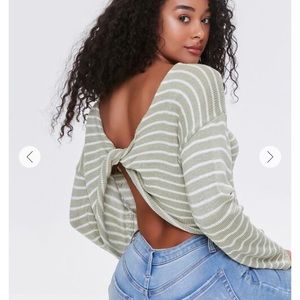 Forever 21 Striped Twist Sweater NWT